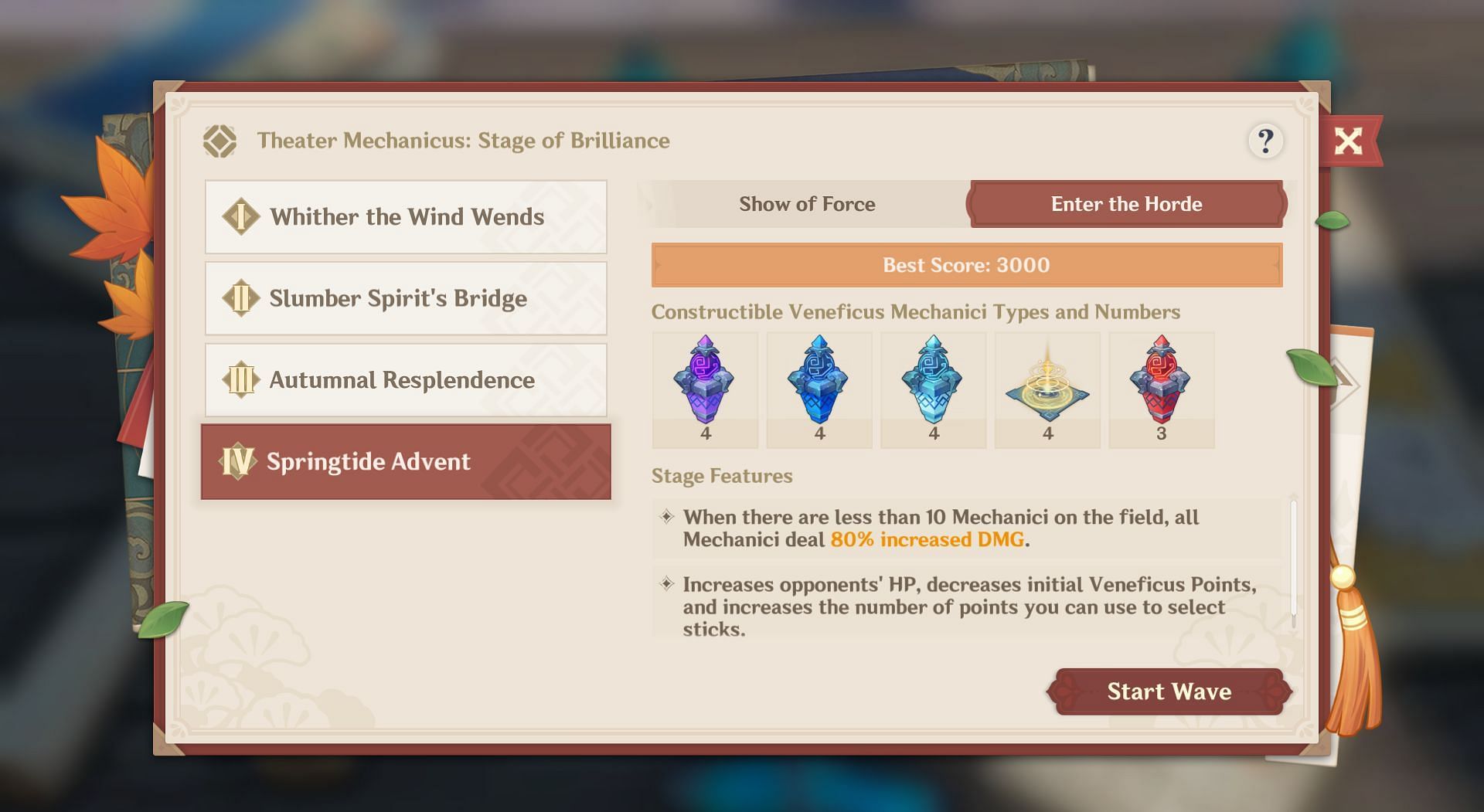 Enter the Horde special stage features (Image via HoYoverse)